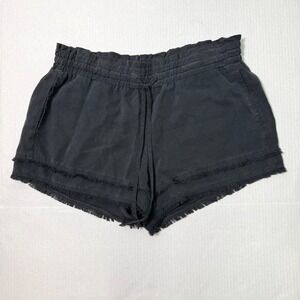 Bella Dahl Shorts Raw Edge Hem Drawstring Fringe Women's Size Medium